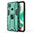 Silicone Matte Finish and Plastic Back Cover Case with Magnetic Stand KC2 for Xiaomi Redmi 9 India