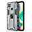 Silicone Matte Finish and Plastic Back Cover Case with Magnetic Stand KC2 for Xiaomi Redmi 9C