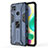 Silicone Matte Finish and Plastic Back Cover Case with Magnetic Stand KC2 for Xiaomi Redmi 9C