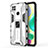 Silicone Matte Finish and Plastic Back Cover Case with Magnetic Stand KC2 for Xiaomi Redmi 9C