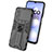 Silicone Matte Finish and Plastic Back Cover Case with Magnetic Stand KC2 for Xiaomi Redmi Note 11R 5G