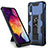 Silicone Matte Finish and Plastic Back Cover Case with Magnetic Stand MQ1 for Samsung Galaxy A30S