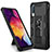 Silicone Matte Finish and Plastic Back Cover Case with Magnetic Stand MQ1 for Samsung Galaxy A30S