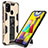 Silicone Matte Finish and Plastic Back Cover Case with Magnetic Stand MQ1 for Samsung Galaxy M21s