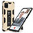 Silicone Matte Finish and Plastic Back Cover Case with Magnetic Stand MQ1 for Samsung Galaxy M60s