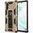 Silicone Matte Finish and Plastic Back Cover Case with Magnetic Stand MQ1 for Samsung Galaxy Note 10 5G