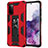 Silicone Matte Finish and Plastic Back Cover Case with Magnetic Stand MQ1 for Samsung Galaxy S20 5G