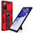 Silicone Matte Finish and Plastic Back Cover Case with Magnetic Stand MQ1 for Samsung Galaxy S20 Lite 5G