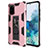 Silicone Matte Finish and Plastic Back Cover Case with Magnetic Stand MQ1 for Samsung Galaxy S20 Plus 5G