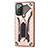 Silicone Matte Finish and Plastic Back Cover Case with Magnetic Stand N03 for Samsung Galaxy Note 20 5G Rose Gold
