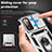 Silicone Matte Finish and Plastic Back Cover Case with Magnetic Stand Q01W for Samsung Galaxy S20 FE (2022) 5G