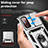 Silicone Matte Finish and Plastic Back Cover Case with Magnetic Stand Q01W for Samsung Galaxy S20 Lite 5G