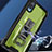 Silicone Matte Finish and Plastic Back Cover Case with Magnetic Stand QW1 for Samsung Galaxy M02