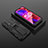 Silicone Matte Finish and Plastic Back Cover Case with Magnetic Stand T02 for OnePlus Nord N200 5G