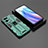 Silicone Matte Finish and Plastic Back Cover Case with Magnetic Stand T02 for Oppo Reno7 Pro 5G