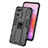 Silicone Matte Finish and Plastic Back Cover Case with Magnetic Stand T02 for Oppo Reno7 SE 5G