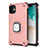 Silicone Matte Finish and Plastic Back Cover Case with Magnetic Stand Z01 for Apple iPhone 11