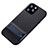 Silicone Matte Finish and Plastic Back Cover Case with Stand A01 for Apple iPhone 11 Pro Max Blue