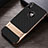 Silicone Matte Finish and Plastic Back Cover Case with Stand A01 for Apple iPhone X Gold