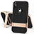 Silicone Matte Finish and Plastic Back Cover Case with Stand A01 for Apple iPhone Xs Max