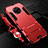 Silicone Matte Finish and Plastic Back Cover Case with Stand A01 for Huawei Enjoy 20 Plus 5G Red