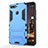 Silicone Matte Finish and Plastic Back Cover Case with Stand A01 for Huawei Enjoy 8e Sky Blue