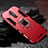 Silicone Matte Finish and Plastic Back Cover Case with Stand A01 for Huawei Mate 20 Lite Red