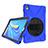 Silicone Matte Finish and Plastic Back Cover Case with Stand A01 for Huawei MatePad 10.8 Blue