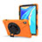 Silicone Matte Finish and Plastic Back Cover Case with Stand A01 for Huawei MediaPad M6 10.8 Orange
