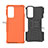 Silicone Matte Finish and Plastic Back Cover Case with Stand A01 for Motorola Moto Edge Lite 5G