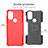 Silicone Matte Finish and Plastic Back Cover Case with Stand A01 for Motorola Moto G Power (2022)