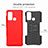Silicone Matte Finish and Plastic Back Cover Case with Stand A01 for Motorola Moto G40 Fusion