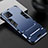 Silicone Matte Finish and Plastic Back Cover Case with Stand A01 for Oppo A72 5G