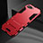Silicone Matte Finish and Plastic Back Cover Case with Stand A01 for Oppo K1 Red