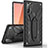 Silicone Matte Finish and Plastic Back Cover Case with Stand A01 for Samsung Galaxy Note 10 5G