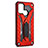 Silicone Matte Finish and Plastic Back Cover Case with Stand A02 for Realme C17 Red