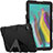 Silicone Matte Finish and Plastic Back Cover Case with Stand A02 for Samsung Galaxy Tab S5e 4G 10.5 SM-T725 Black