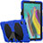 Silicone Matte Finish and Plastic Back Cover Case with Stand A02 for Samsung Galaxy Tab S5e 4G 10.5 SM-T725 Blue