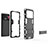 Silicone Matte Finish and Plastic Back Cover Case with Stand A02 for Xiaomi Mi 11 Ultra 5G