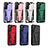 Silicone Matte Finish and Plastic Back Cover Case with Stand A03 for Samsung Galaxy S22 5G