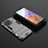 Silicone Matte Finish and Plastic Back Cover Case with Stand A03 for Xiaomi Mi 11 Pro 5G Gray