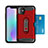 Silicone Matte Finish and Plastic Back Cover Case with Stand A04 for Apple iPhone 11