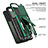 Silicone Matte Finish and Plastic Back Cover Case with Stand A04 for Samsung Galaxy S21 5G