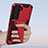 Silicone Matte Finish and Plastic Back Cover Case with Stand A04 for Samsung Galaxy S21 Plus 5G