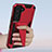 Silicone Matte Finish and Plastic Back Cover Case with Stand A04 for Samsung Galaxy S22 5G