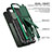 Silicone Matte Finish and Plastic Back Cover Case with Stand A04 for Samsung Galaxy S22 5G