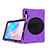 Silicone Matte Finish and Plastic Back Cover Case with Stand A04 for Samsung Galaxy Tab S6 10.5 SM-T860 Purple