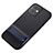 Silicone Matte Finish and Plastic Back Cover Case with Stand A05 for Apple iPhone 11 Blue and Black