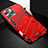 Silicone Matte Finish and Plastic Back Cover Case with Stand A05 for Apple iPhone 13 Pro Max