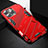 Silicone Matte Finish and Plastic Back Cover Case with Stand A05 for Apple iPhone 14 Pro Max